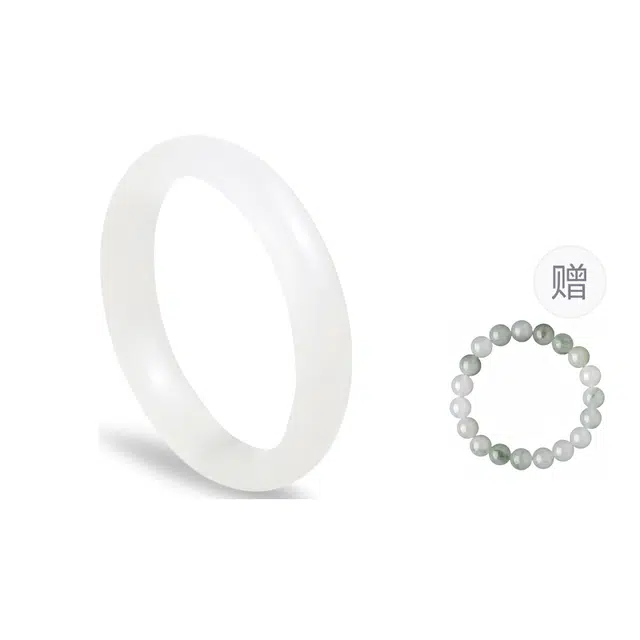 梨云暮雪 一物一证 山雾轻烟款白月光 独特冰丝绒 起冰起荧光 经典百搭气质显白 旗袍汉服 新中式天然 金丝玉 手镯 女款