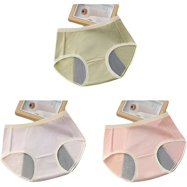 帕兰朵 生理女姨妈加宽加大防漏月经裤中腰全面纯棉舒适透气卫生短裤三角内裤 女款