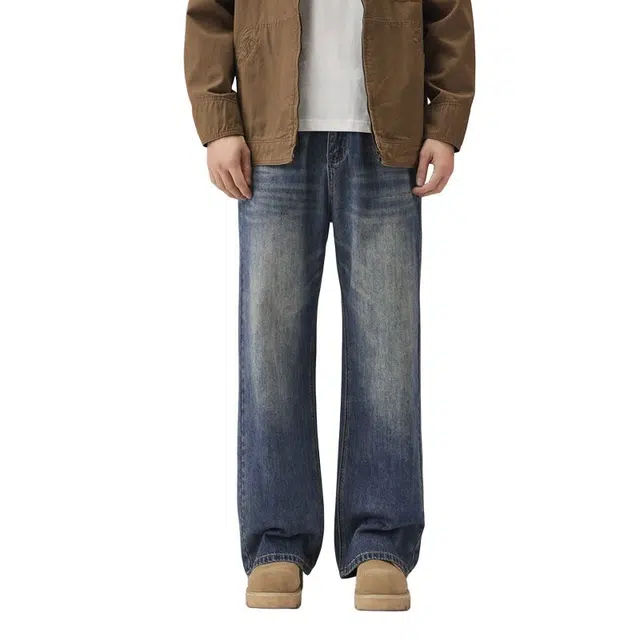 海尔斯 简约百搭复古牛仔裤 男款