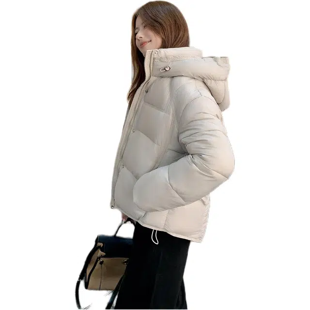 思蓓儿 超软泡芙云朵女短款韩版小个子显瘦龟背面包服加厚棉服 女款