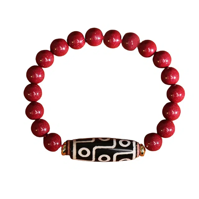 子婳 藏式九眼佛珠本命年转运珠诸事顺利招财纳福新中式民族风设计高级感手饰#好运 朱砂 手串 男女同款情侣款