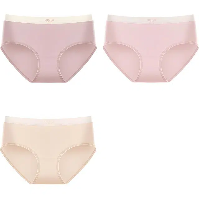 草本初色 纯棉亲肤裸感无痕短裤包臀抑菌全棉裆少女学生透气舒适中腰不夹臀运动三角内裤 女款