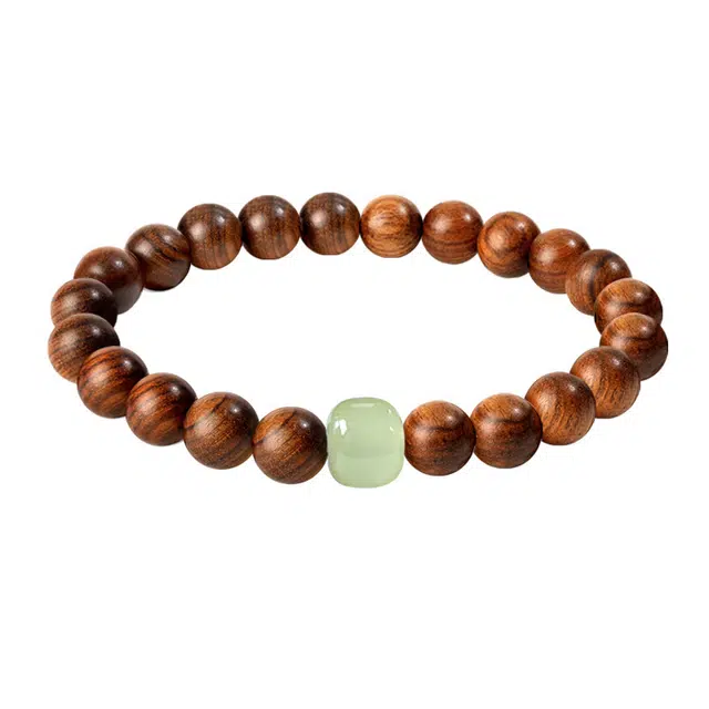 琛宬 平安顺遂新中式国潮古风转运文玩禅意木质佛珠招财进宝纳福上岸#好运 花梨木 手串 男女同款情侣款