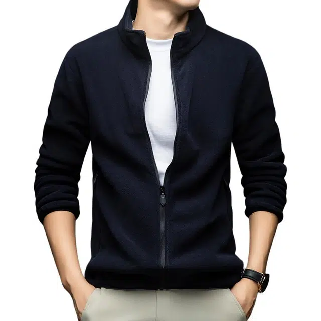 卡丹狄诺 加绒加厚奥粒绒男士秋冬保暖立领抓绒衣软糯户外防风休闲运动拉链摇粒绒夹克男绒感外套 男女同款