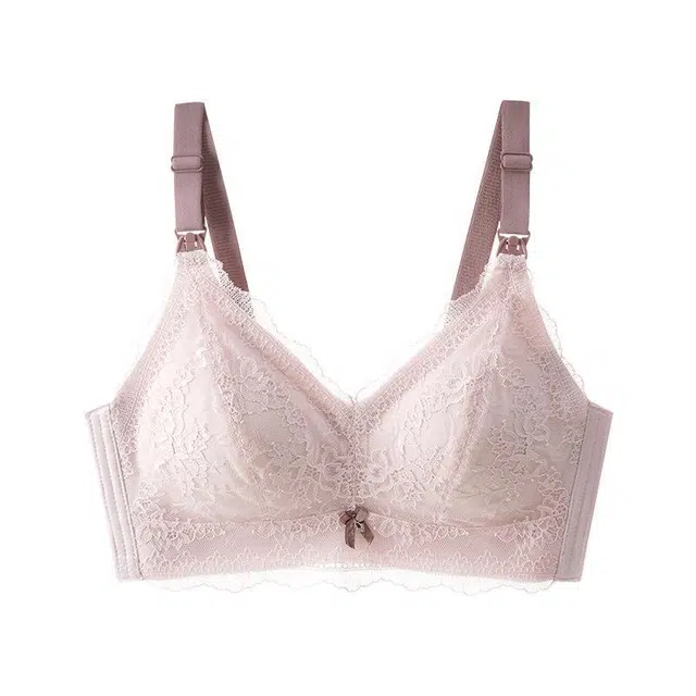 皇室品轩 无钢圈蕾丝孕妇哺乳薄款前开扣孕产期聚拢防下垂内衣文胸 女款