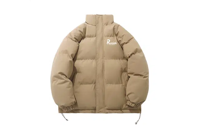 木林森 城市通勤户外休闲防泼水防风门襟保暖抗寒个性字母印花时尚百搭蓬松柔软舒适立领棉服外套 男女同款