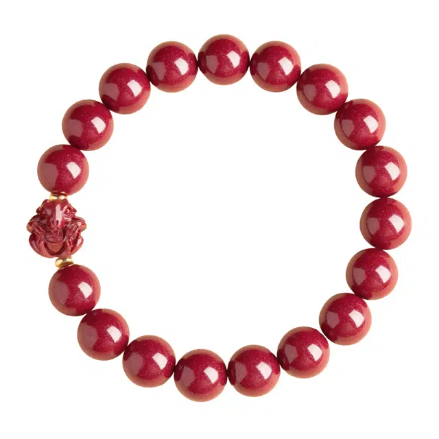 石在行 新中式 复古国潮国风 福禄圆满 气质时尚学生 高级感小众好运生肖高含量 朱砂 手串 男女同款情侣款