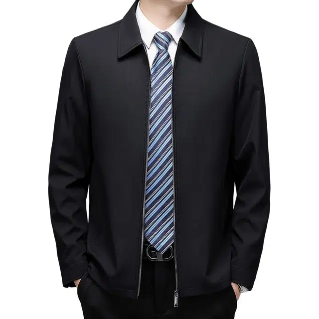 卡丹狄诺 秋季长袖翻领行政商务休闲百搭春拉链外套男茄克衫防风夹克 男款