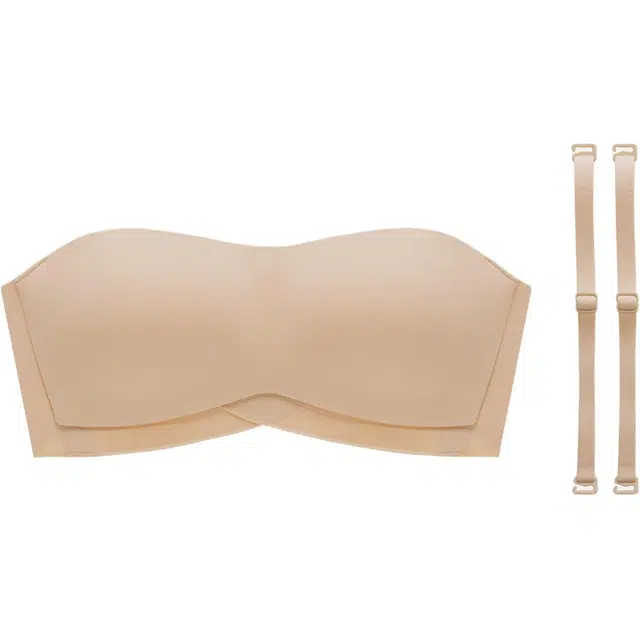 皇室品轩 夏无肩带粉底液内衣隐形女小胸聚拢防滑上托挂脖裹胸抹胸不 哈 搜标题 掉文胸 女款