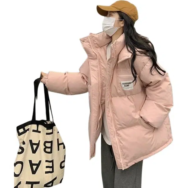 俞兆林 日系舒适百搭宽松休闲简约设计韩版潮流棉服 女款