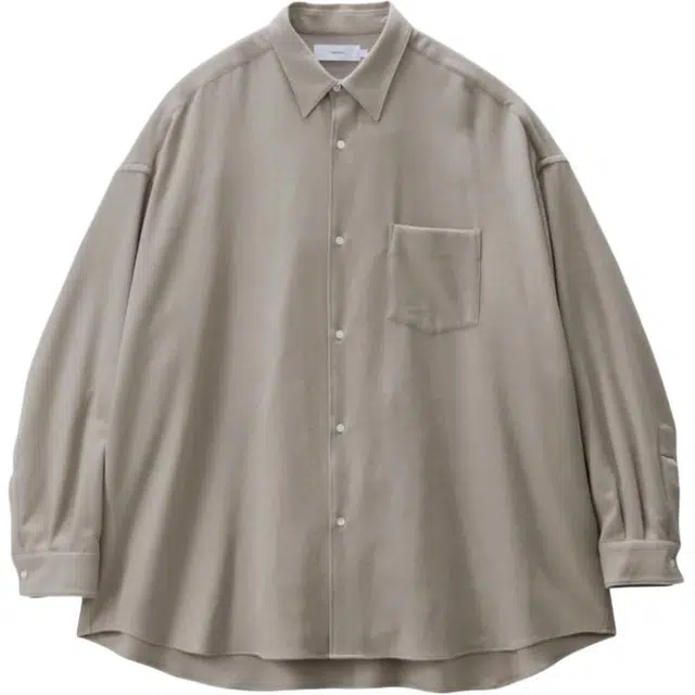 Graphpaper FW25 Extra Fine Wool Viyella Oversized Regular Collar Shirt