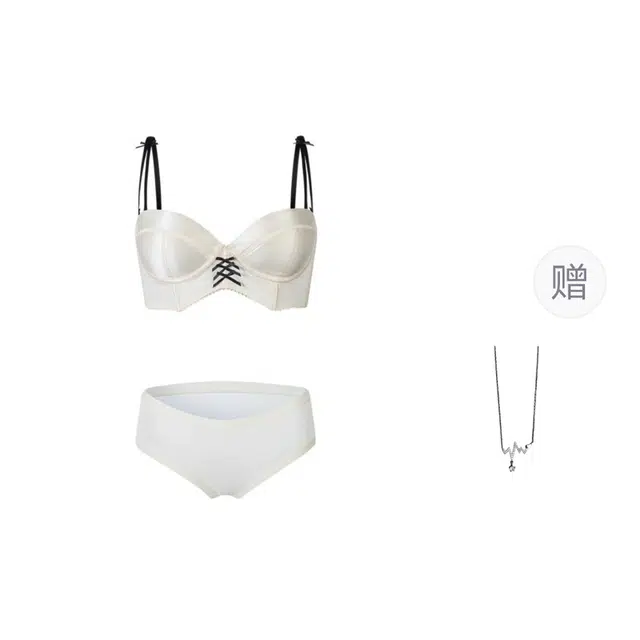 识恩 性感小胸聚拢收副乳防下垂纯欲文胸 内衣裤套装 女款