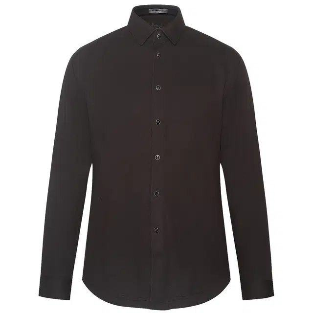 利郎 商务休闲纯色刺绣质感简约保暖修身冬季衬衫 男款