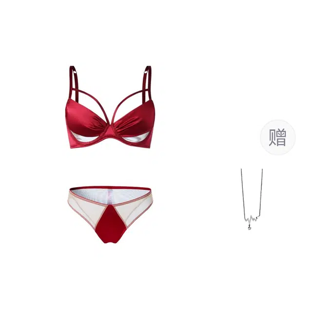 识恩 性感女薄款大胸显小聚拢胸罩文胸内衣裤套装 女款