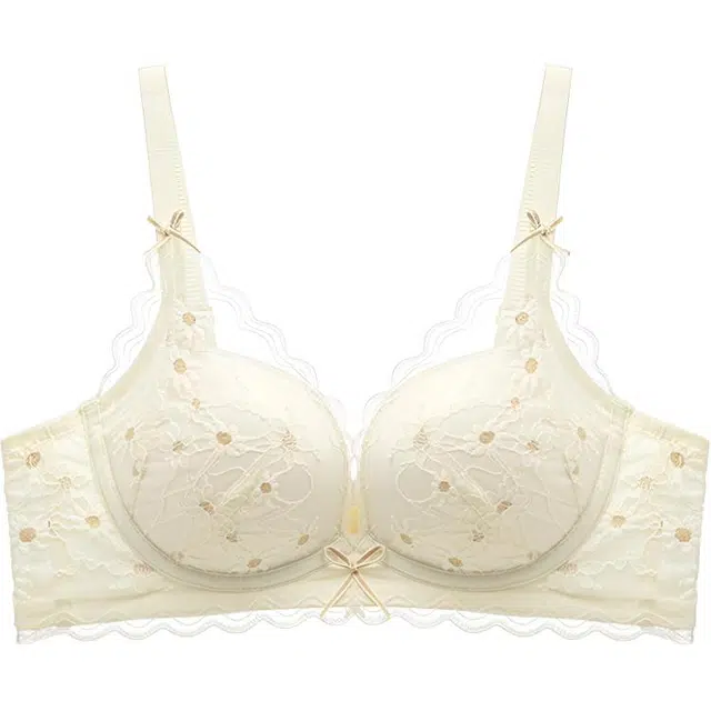 慕梵度 内衣小胸聚拢显大防下垂无钢圈性感蕾丝轻盈精致优雅文胸 女款