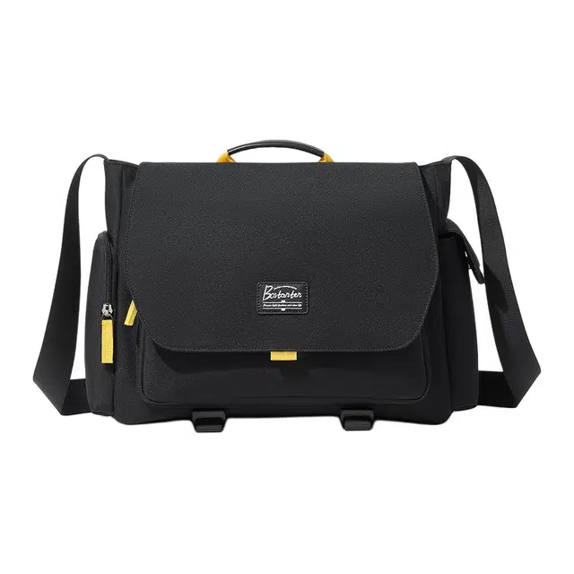 波斯丹顿 休闲简约 织物 双肩包 男女同款情侣款 灰色/黑色