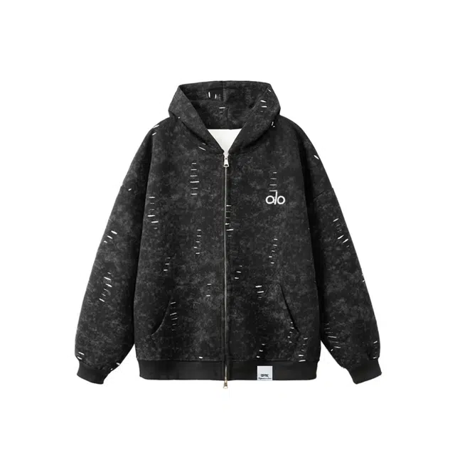 【dme】 潮牌复古美式重磅宽松设计刺绣磨破连帽外套男秋款时尚情侣百搭中性休闲卫衣帽衫 男女同款