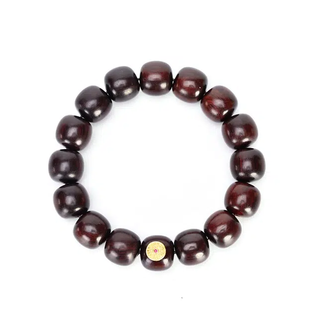 天纵 命年招财纳福文玩 高端红木佛珠搭配五条经文转运珠 新中式国风简约平安念珠 水逆绝缘体 解忧好运 紫檀属 手串 男女同款情侣款