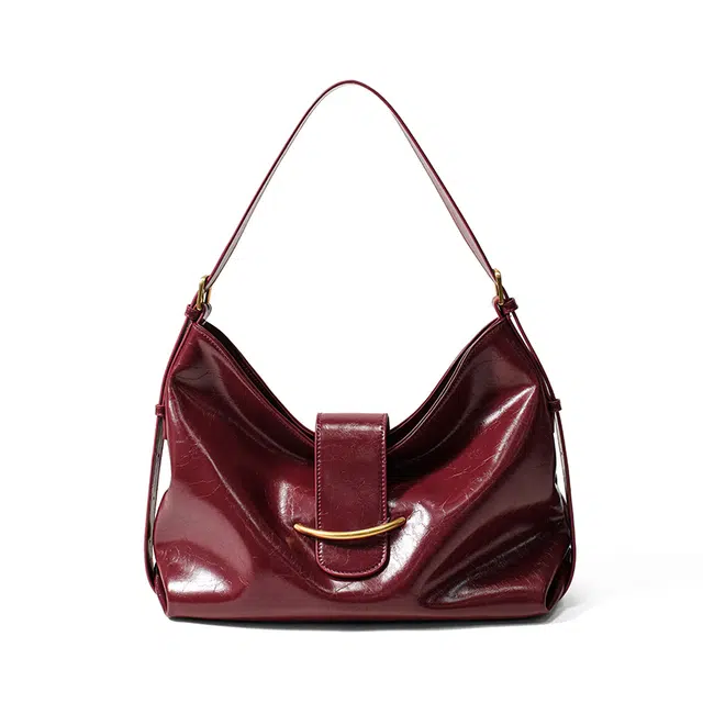 西木汀 晚歌 小众设计高级感通勤简约休闲百搭托特包斜挎包 牛剖层革 单肩包 大号 女款