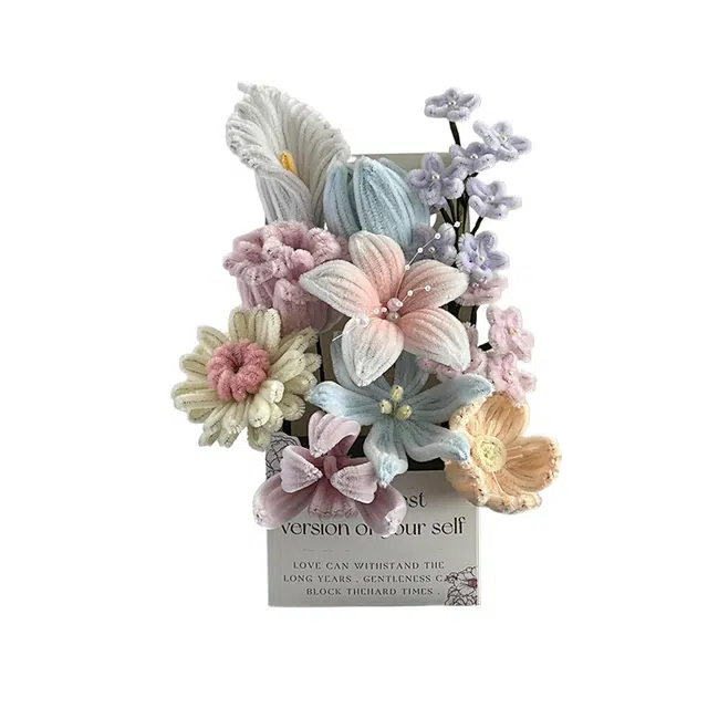 猴大使 扭扭棒花束编织材料包自制花盒 创意 其他手工制作