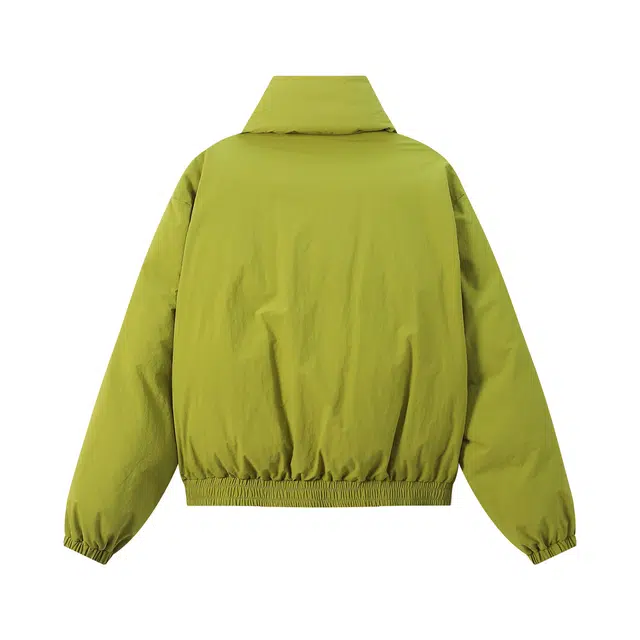 江南先生 摇粒绒保暖防风围巾设计感撞色反光星星印花宽松休闲棉衣棉服 男女同款