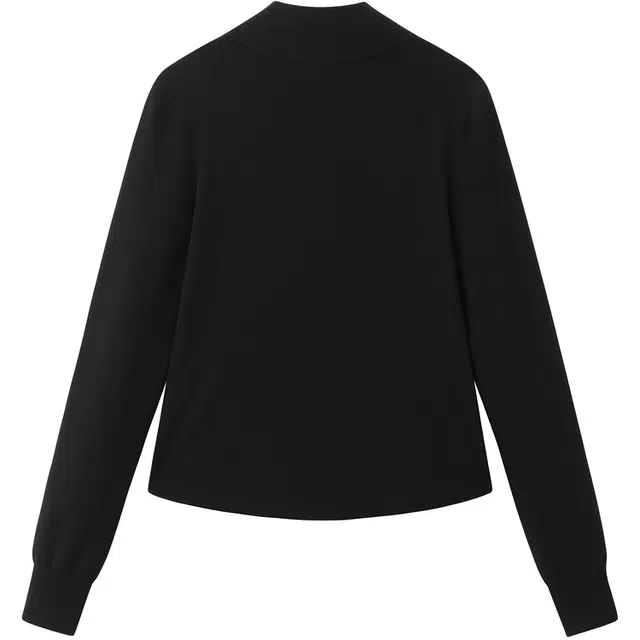 太平鸟 简约软糯鱼骨线显瘦双拉链紧身开衫针织衫 女款