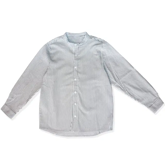 范索米 时尚设计感条纹上衣宽松百搭小立领衬衫内搭外套 男女同款