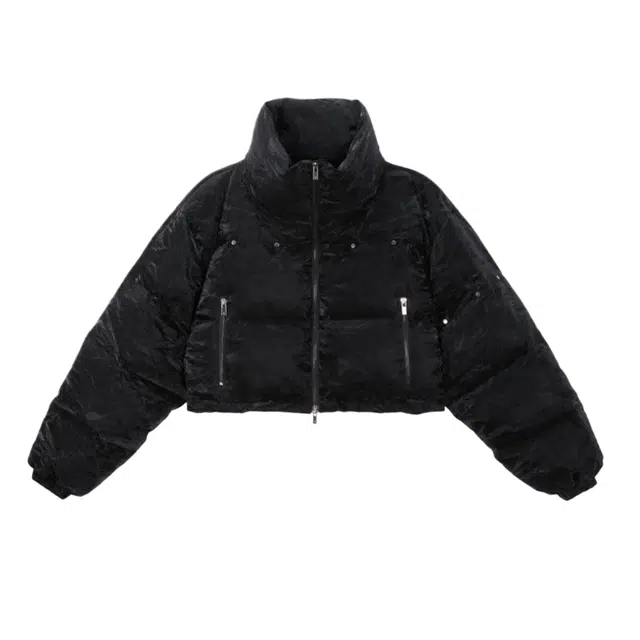 TREEMINGBIRD Rivet Point Crack Wrinkle Padding Jumpe