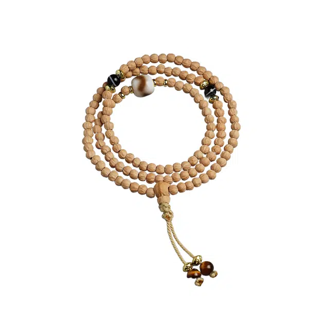 茂琼 新中式国潮复古民族风一帆风顺平步青云好运转运珠原籽深坑精致文玩天珠配饰手链 柏香籽/百香籽 手串 男女同款情侣款