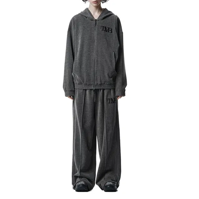 TREEMINGBIRD Velour Layered Zipper Set-up Jumper