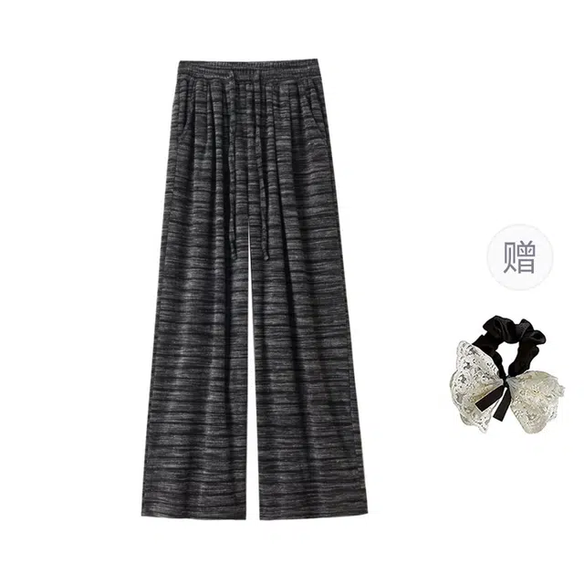 涂诗菲 韩版复古时尚潮流气质慵懒风软糯百搭舒适通勤显瘦遮肉休闲裤 女款