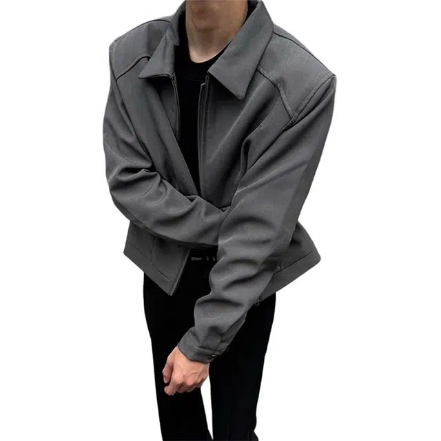 单爵 美式行政外套男秋季潮牌高级感痞帅翻领夹克 男女同款