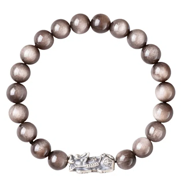 石在行 貔貅招财吞金兽#好运 小众设计简约 本命年 转运 黑曜石 手串 男女同款情侣款