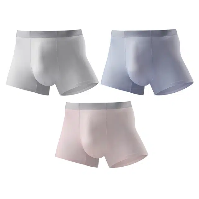 莫代尔 无痕抑菌轻盈舒适透气裸感平角内裤 男款