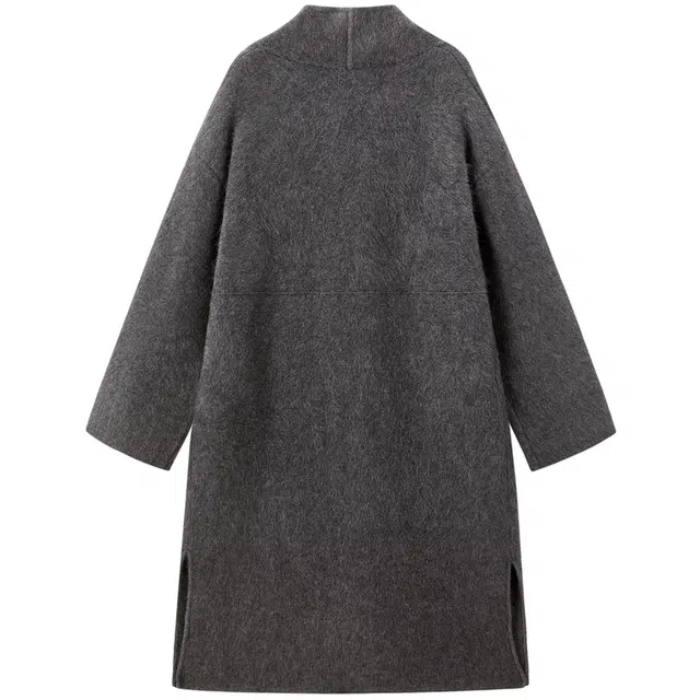 太平鸟 宽松直筒高级感牦牛绒大衣式开衫针织衫 女款