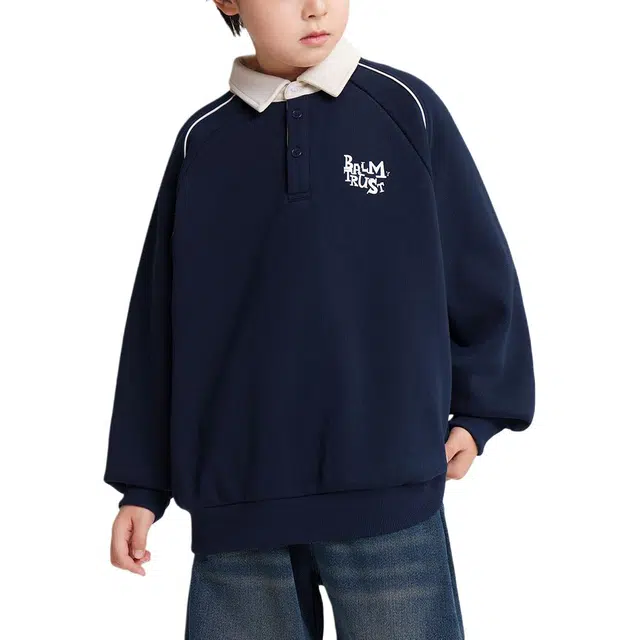 左西卫衣 字母加绒保暖防静电耐磨透气长袖 儿童款