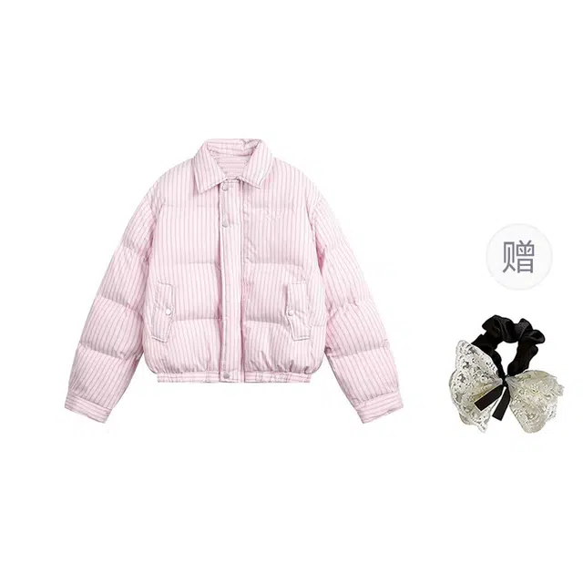 涂诗菲 韩版清新慵懒风简约气质时尚小众设计感显瘦百搭通勤潮流外套棉服 女款