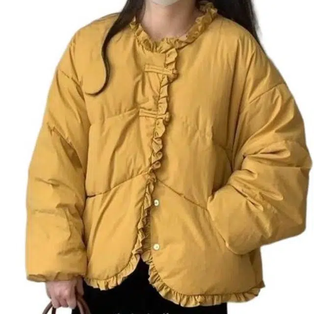 纤丝鸟 韩系法式优雅气质可爱减龄修身显瘦棉服 女款