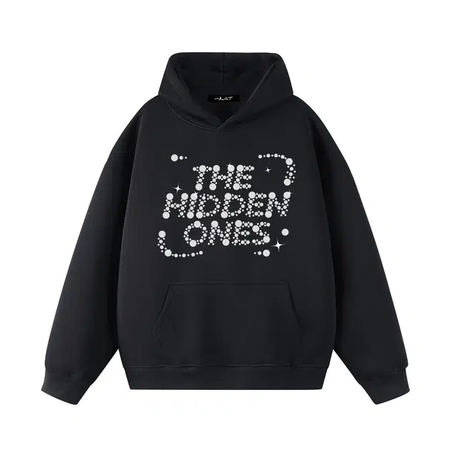 一人之下 “重磅华棉”美式高街复古闪钻潮流字母印花小众设计百搭舒适柔软情侣套头高级感日常通勤长袖连帽卫衣 男女同款
