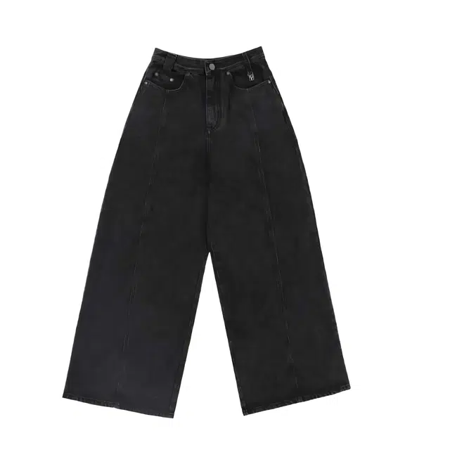 TREEMINGBIRD Incision Denim Set-up Pants