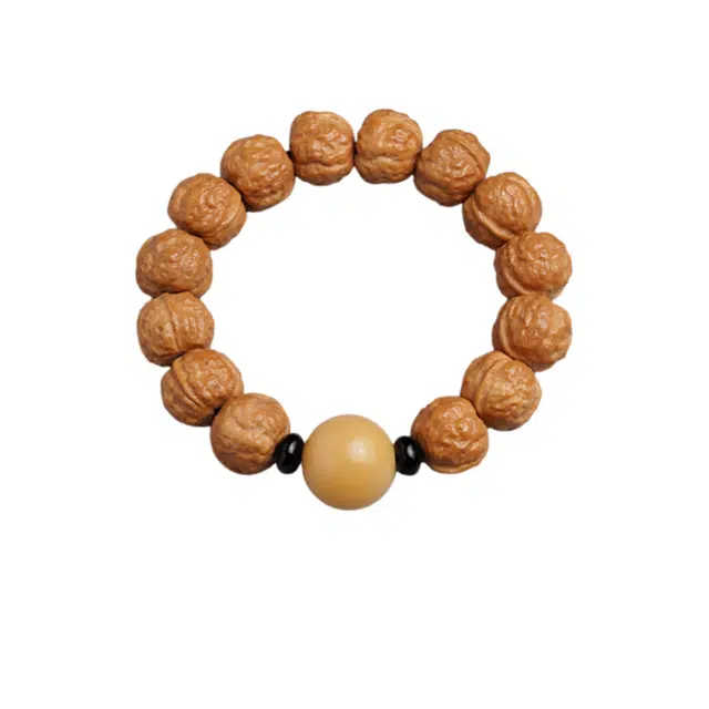 茂琼 八方来财万事顺遂新中式国潮文玩蟾宗雕刻蛤蟆背配饰风化文玩单圈佛珠高级感文玩#好运 猴头核桃 手串 男女同款情侣款