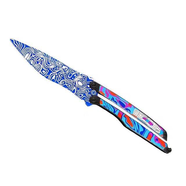 酷毛鸭 冷峰蝴蝶甩刀折叠刀 其他静态模型