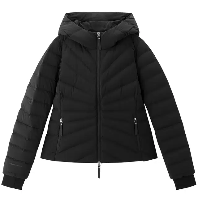 太平鸟 百搭简约修身轻薄白鸭绒外套排骨羽绒服 女款