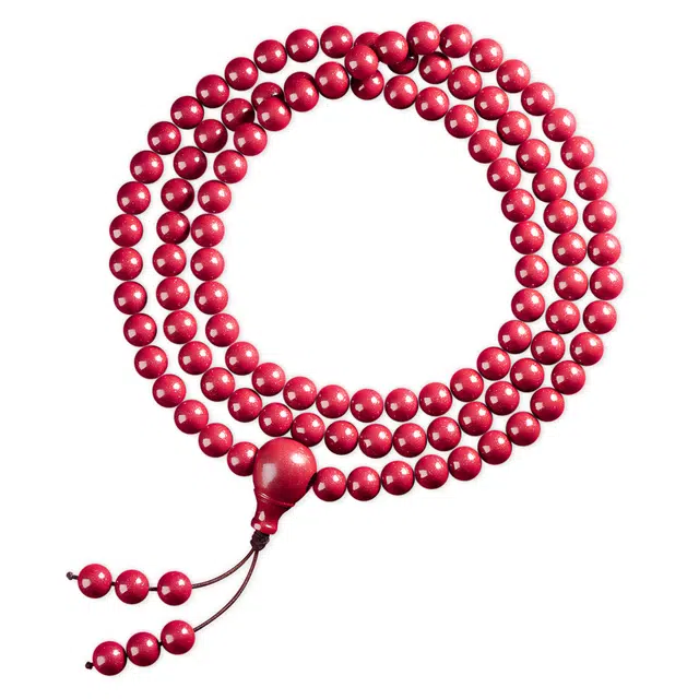 一世倾 复古国潮新中式多圈叠戴本命年转运珠文玩佛珠盘玩招财平安轻奢小众精美礼盒装好运 朱砂 手串 男女同款情侣款