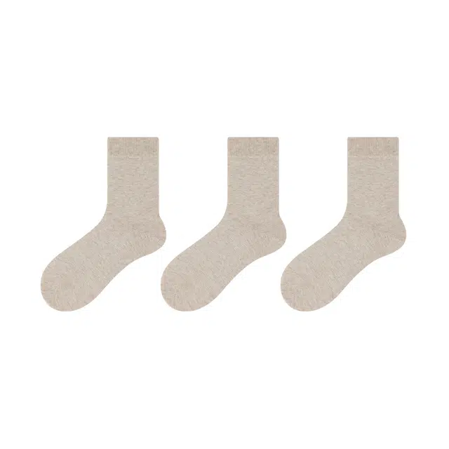 潇潇玲珑阁 舒适商务纯色吸汗防臭抗菌运动透气中筒袜 男款 组合装