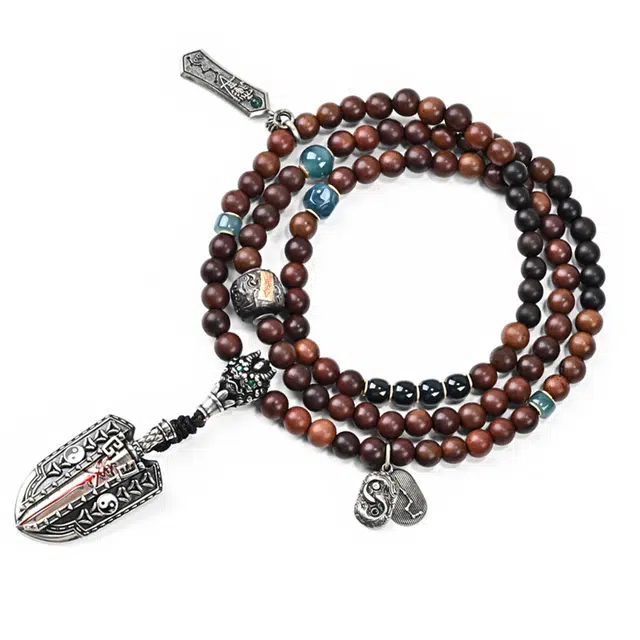 钰澜文玩 雌雄破障剑 北天御#好运 雷击木 木作手串 男女同款情侣款