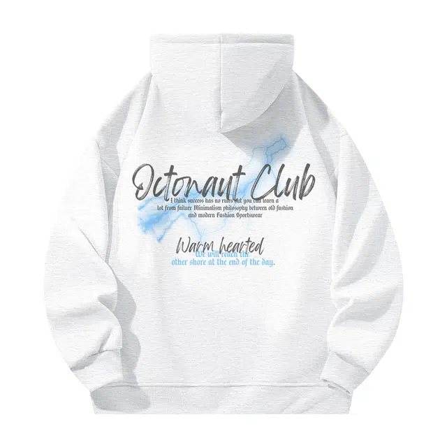 海底小纵队 美式复古后背闪电字母品牌文艺学生情侣百搭休闲户外运动宽松柔软亲保暖肤加绒加厚重磅外套秋冬圆领套头连帽卫衣 男女同款