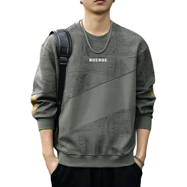 前进牛 美式复古经典潮流重磅极简风秋季潮牌宽松长袖休闲户外百搭上衣卫衣 男款