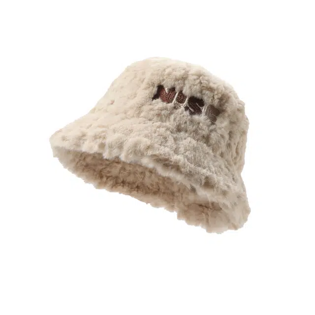 稻草人 毛绒绒盆帽甜美可爱百搭 冬天保暖显脸小 韩版高级感 聚酯纤维 渔夫帽 女款