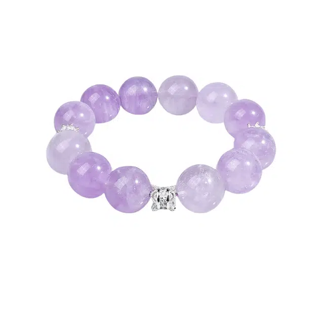 仙园韵 紫阿赛紫晶石 守护好运祝福 象征着幸福有力量 真挚的爱 招财事业能量好运考研上岸珠串 紫水晶 手串 女款